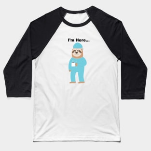 Return to Office Sloth Baseball T-Shirt